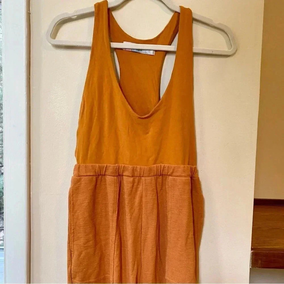 New Free People Kyle One Piece Jumpsuit Onesie FP Beach in Orange XS - Picture 5 of 9
